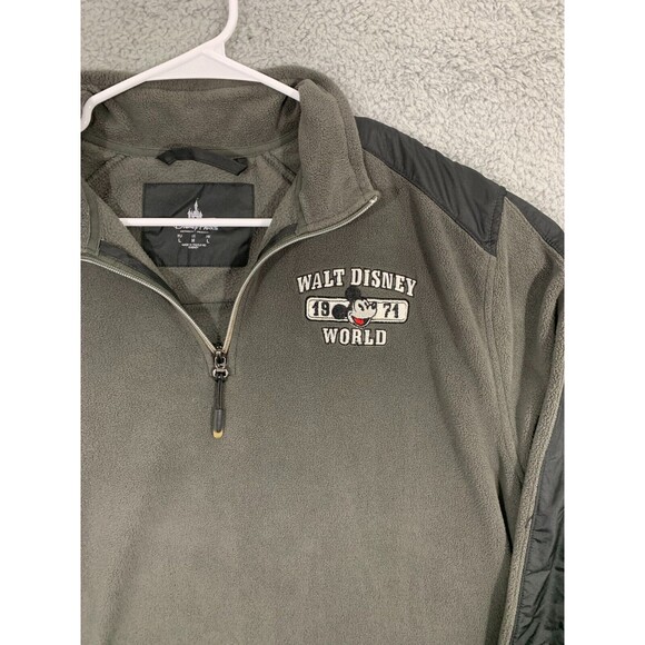 Walt Disney World 1972 Mickey Mouse 1/4 Quarter Zip Fleece Debossed Pullover - Picture 3 of 14